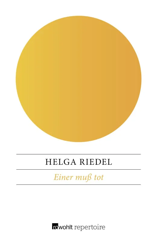 Cover Helga Riedel Einer muß tot, Rowohlt Verlag E-Book